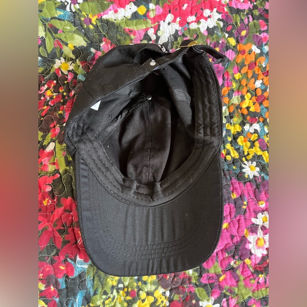 Cotton Black Rose Embroidered Cap - Picture 5 of 5